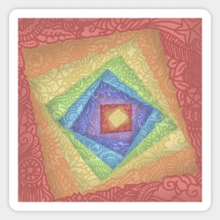 TURNING MANDALA SQUARE Magnet